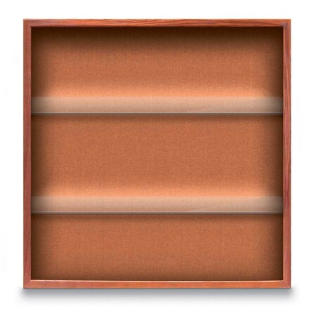 United Visual Products Outdoor Enclosed Combo Board, 48"x36", Wht Frame/Burgundy & Medium Grey UVCB4836ODW-BURGUN-MEDGRY